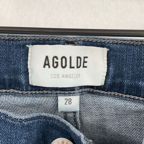 Agolde Blue Sophie High Rise Crop Denim Skinny Jeans Size 28 - Picture 3 of 9